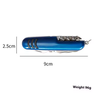 Couteau de poche miniature en acier inoxydable en gros, design pliable multifonction, camping en plein air, randonnée, EDC, couteau suisse