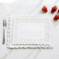 Napperons en papier ovales jetables en dentelle pour la décoration de gâteaux, de plats et de tables de fête