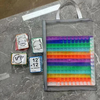 Times Table Chart Multiplication Carte Flash avec cartes multi-mathématiques Outil d'apprentissage Math Fidget Toy Éducation préscolaire