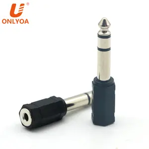 Mono 6.35Mm Male Ke 3.5Mm Stereo Plug Connector TRS Headphone Jack Adaptor Audio