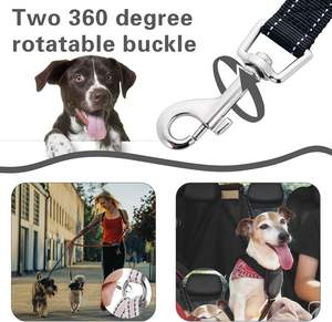 Doppio guinzaglio per cani 11 colori imbracatura da passeggio in Nylon 360 girevole senza groviglio ammortizzante Bungee due cani di grossa taglia (25-150 libbre) - Product Image 5