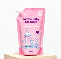 Quantité minimale de commande bas Logo personnalisé pochette à bec savon shampooing détergent à lessive lavage des mains liquide vaisselle sacs d'emballage