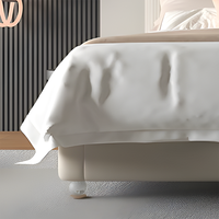Meubles de chambre à coucher de luxe de haute qualité de Foshan, lits design de luxe en cuir italien, taille Queen et King