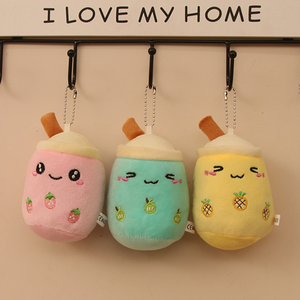 Melk Thee Koffie Cup Speelgoed Gevulde Bubble Boba Thee Pluche Sleutelhanger Speelgoed Schattig Custom Kawaii Charme Sleutelhangers Tas Accessoires - Product Image 2