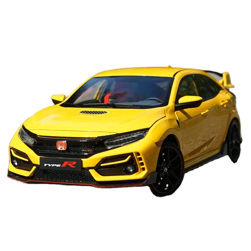 2020日本のスポーツカー1:18 LCDホンダシビックタイプRFK8合金ダイキャストスタティックカーモデル車両モデルコレクションとギフト用