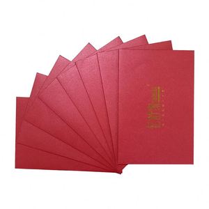 Enveloppe personnalisée en velours laminé pour l'Année du Lapin, pochette porte-bonheur du Nouvel An Chinois, paquet rouge estampé à chaud pour banque - Product Image 3