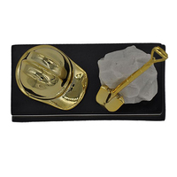 Plaques de métal gravées, peintes à la main, vierges, en résine, design personnalisé, mini pelle, trophée de construction cérémonielle