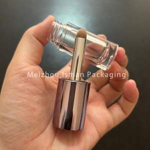 مخصص الأكثر مبيعًا سائل مستدير قصير أنبوب خافي عيوب الشفاه السمين مع فرشاة شفاه معدنية وإسفنجة - Product Image 5