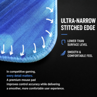 Tapis de souris de jeu équilibré personnalisé LINGXUE 490x420mm, surface V-Weave, bord ultra-fin, base en nid d'abeille PORON pour tapis de souris Esports