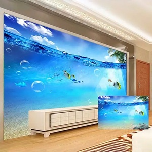 Azulejo de Cerámica con Impresión 3D de Mundo Submarino para Decoración de Paredes de Sala de Estar y Televisión - Product Image 1
