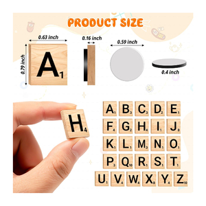 Lettres magnétiques en <span class=keywords><strong>bois</strong></span> pour réfrigérateur, mur, alphabet, pour l'apprentissage ludique et les jeux décoratifs - Product Image 2