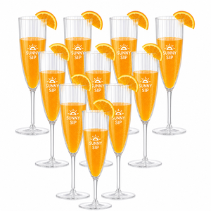 Copas de Champán de Plástico Transparente <span class=keywords><strong>con</strong></span> Tapas, Libres de BPA, Desechables, para Bodas, Brindis y Fiestas, 6oz 8oz - Product Image 3
