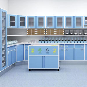 Contenedores de Basura Móviles Sishubang, Gabinetes de Preparación de Soluciones Asépticas para Salas de Tratamiento de Enfermería, Gabinetes de Residuos Médicos para Hospitales - Product Image 1