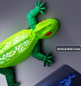 <span class=keywords><strong>Robot</strong></span> Gecko <span class=keywords><strong>Telecomandato</strong></span> a 6 Canali da 2.4 GHz Ricaricabile con Luci, Giocattolo Rampicante su Muro - Un Regalo Unico e Divertente per Bambini - Product Image 6