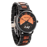 Pour BOBO BIRD Retro Sandal Wood Watch Montres de luxe pour couple avec logo personnalisé Pas cher et élégant pour le sport et la mode