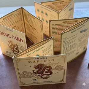 Impara a giocare a Mahjong: Scheda Guida Rapida per Punteggio e Regole del Mahjong Inglese, Carte Pieghevoli Impermeabili - Product Image 1