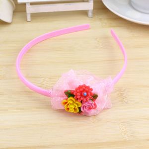 Diademas de dibujos animados para niños con decoraciones florales, accesorios para el cabello para fiestas de cumpleaños para niñas, colores rosa, estilos aleatorios - Product Image 3