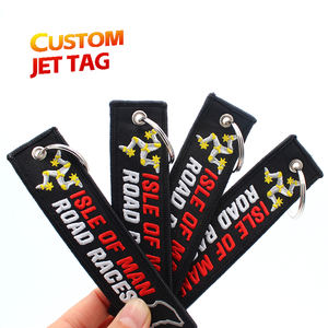 कस्टम लोगो डिजाइन क्रिस्टल एनीमे हवाई जहाज बुना हुआ कढ़ाई फ्लोटिंग फ्रेंडली कैबिन कीचेन जेट टैग - Product Image 2