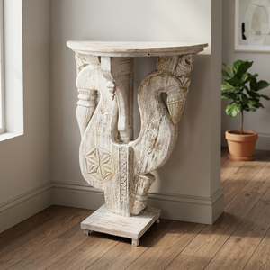 WOODEN CONSOLE vintage console <b>table</b> brings understated elegance to your hallway or <b>living</b> <b>room</b> - Product Image 4