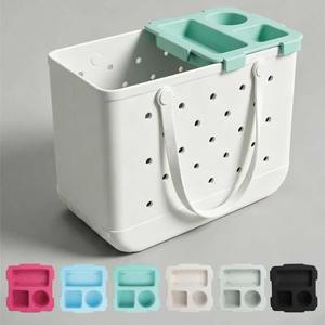 Portable Beach <b>Bag</b> Cup Holder Tray Large Drink Holder Divider Organizer <b>Accessories</b> for Waterproof EVA Tote <b>Bags</b> - Product Image 1
