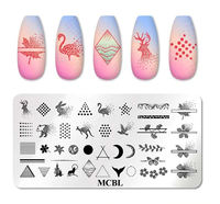 Plaque de tamponnage pour ongles en acier inoxydable, motifs abstraits de portraits féminins, feuilles, fleurs et géométriques, pour nail art DIY et manucure