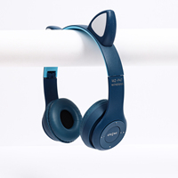 Grosir Headset kucing P47M nirkabel dengan pencahayaan RGB P47 pengalaman memukau daya rendah indikator baterai LED desain tahan air