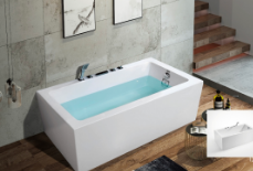 <span class=keywords><strong>Baignoire</strong></span> autoportante de luxe en acrylique écologique, design traditionnel pour bain profond, idéale pour la maison, la villa et l'hôtel – Offre Spéciale - Product Image 5