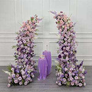 Arche de fleurs sauvages DKB en vente flash avec centres de table, décoration d'arche de fleurs en soie romantique pour anniversaire - Product Image 1