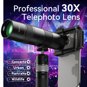 APEXEL Monocular Clip Universal 30X <span class=keywords><strong>Zoom</strong></span> Teléfono móvil Telescopio Lente Teleobjetivo Teléfono inteligente externo Lente de cámara <span class=keywords><strong>para</strong></span> teléfonos celulares - Product Image 2