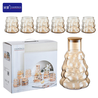 Carafe à thé en verre borosilicate de haute qualité, forme spéciale, résistante à la chaleur, avec couvercle en bambou, qualité alimentaire, directement de l'usine