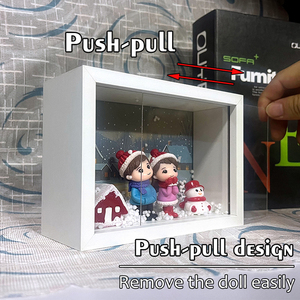Modern lüks çift bebek ekran çerçevesi 4x6 gölge kutusu resim çerçevesi ev DIY fotoğrafları mevcut <span class=keywords><strong>5x7</strong></span> 8x10 18x24 24x36 ahşap kutu - Product Image 2