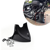 Pour Sportster Dyna Fatboy Softail V-ROD Touring Glide Moto Spoiler de carénage inférieur ABS Noir brillant