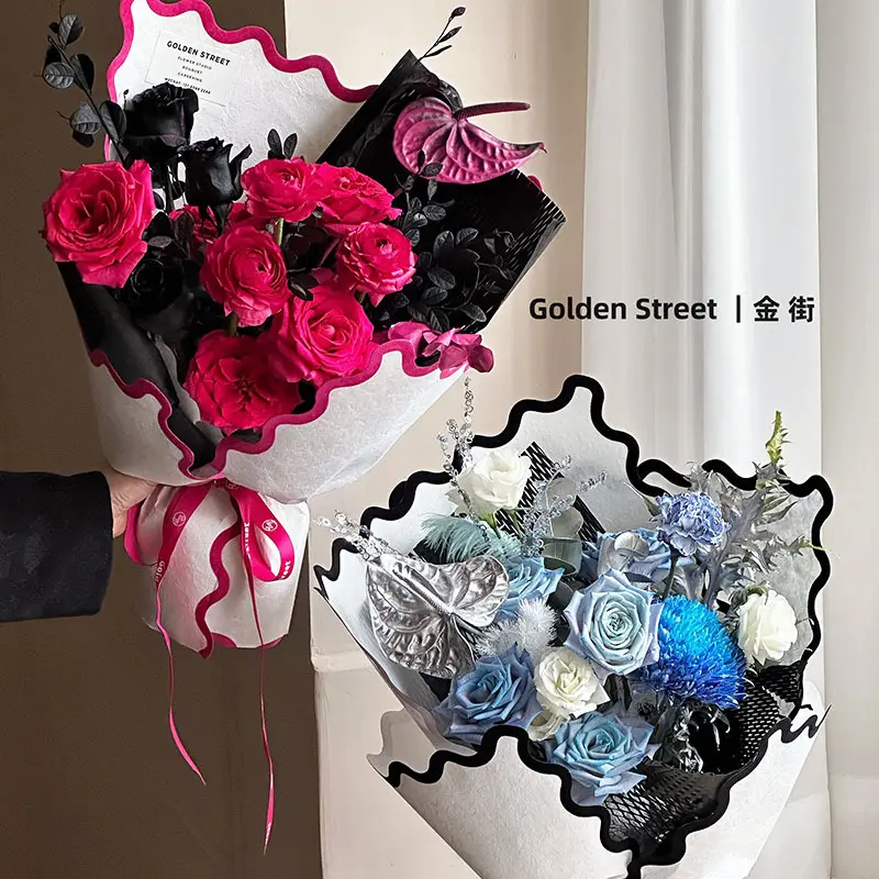 New Flower Edge Florist liefert wasserdichtes Blumen papier im koreanischen Stil