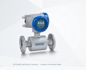 Medidor de Flujo Ultrasónico para Calefacción por Distrito Krohne OPTISONIC 3400, OEM, Acero Inoxidable 316L, Precisión +/-0.5%, Conexión de Brida, 1 Año de Garantía - Product Image 1