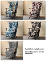 Nouveau fauteuil individuel inclinable en tissu, dossier haut, style rétro, pour salon, balcon, hôtel, design décontracté, modèle Tiger
