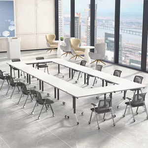 Mesa de Entrenamiento Plegable Huayi, Escritorio de Oficina Móvil, Muebles Modulares para Aula, Material de Panel con Bordes de PVC, Modelo 1915 - Product Image 2