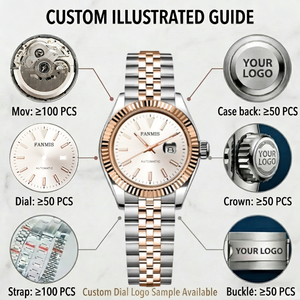 Orologio Meccanico Automatico da Donna 31mm NH05 con Logo Personalizzato, in Acciaio Inossidabile Luminoso - Product Image 4