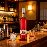 Sirop de cocktail Grenadine rouge haute saturation, viscosité douce, 0% de matières grasses, boissons accrocheuses