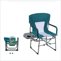 Chaise de directeur pliante portative extérieure avec le tabouret de camping et de pêche de chaise de plage de conseil de table