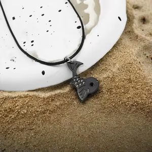Collana per Migliore Amica, Gioiello Regalo, Collane con Pesci Portafortuna Bianco e Nero, Puzzle di Pesci Yin Yang, Acciaio Inossidabile per Coppie - Product Image 5