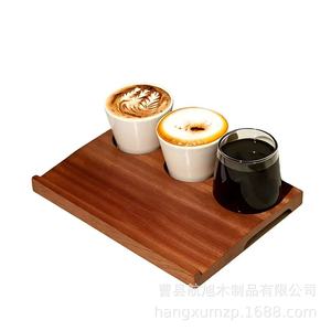 Bandeja de Café de Madera de Tres Vías, 200 mm, Bandeja de Servicio de Madera Maciza para Restaurante - Product Image 3