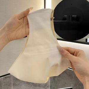 Braguitas de seda helada sin costuras para mujer, con detalle de lazo, de cintura media, de encaje, transpirables, para uso diario, al por mayor - Product Image 6