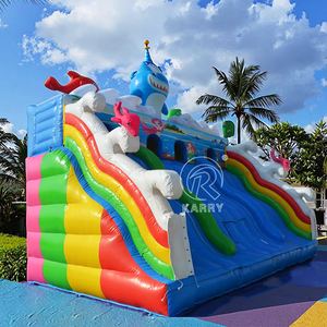 Glissière sautante gonflable commerciale de thème de requin de PVC - Product Image 1