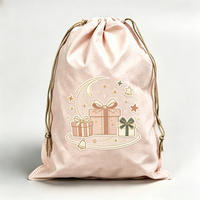 Sac promotionnel en non-tissé avec cordon de serrage, logo personnalisé, coutures durables, léger, recyclable, motif dessin animé, pour rangement