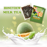 Ambient 3 SET Café de qualité pour la maison, pour l'été, saveur melon vert sucré, thé au lait Honeydew, coffret de boba, sans gluten