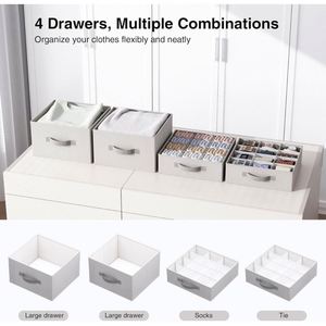 Organizador de Armario Colgante Plegable de 6 Niveles, Tela No Tejida con 4 Cajones para Guardar Ropa y Accesorios en Armarios y Autocaravanas - Product Image 2