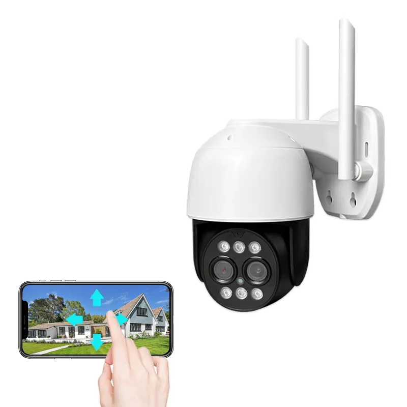 ZXSD 4MP Wireless Security WiFi CCTV Network Camera 10x Zoom Dual Lens Ptz Surveillance Camera