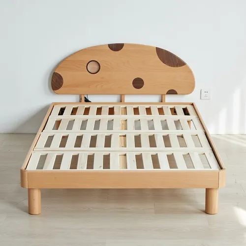 Modern bedroom furniture bed 1.2 1.5 m solid wood children kids bed for sale