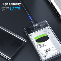 Boîtier SSD HDD en plastique transparent de 2.5 pouces SATA III USB 3.0 pour ordinateur portable HDD externe