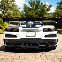Aileron arrière en fibre de carbone sèche à ajustement parfait pour Chevrolet Corvette C8 Z06 au style Zr1, aileron arrière haut